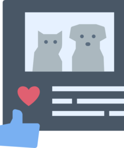 baner produktu w sklepie online obrazek pies i kot i kciuk z serduszkiem